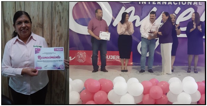LA DRA. MARÍA GENOVEVA ÁLVAREZ OJEDA ES GALARDONADA POR SU DESTACADA LABOR CIENTÍFICA EN EL DÍA INTERNACIONAL DE LA MUJER